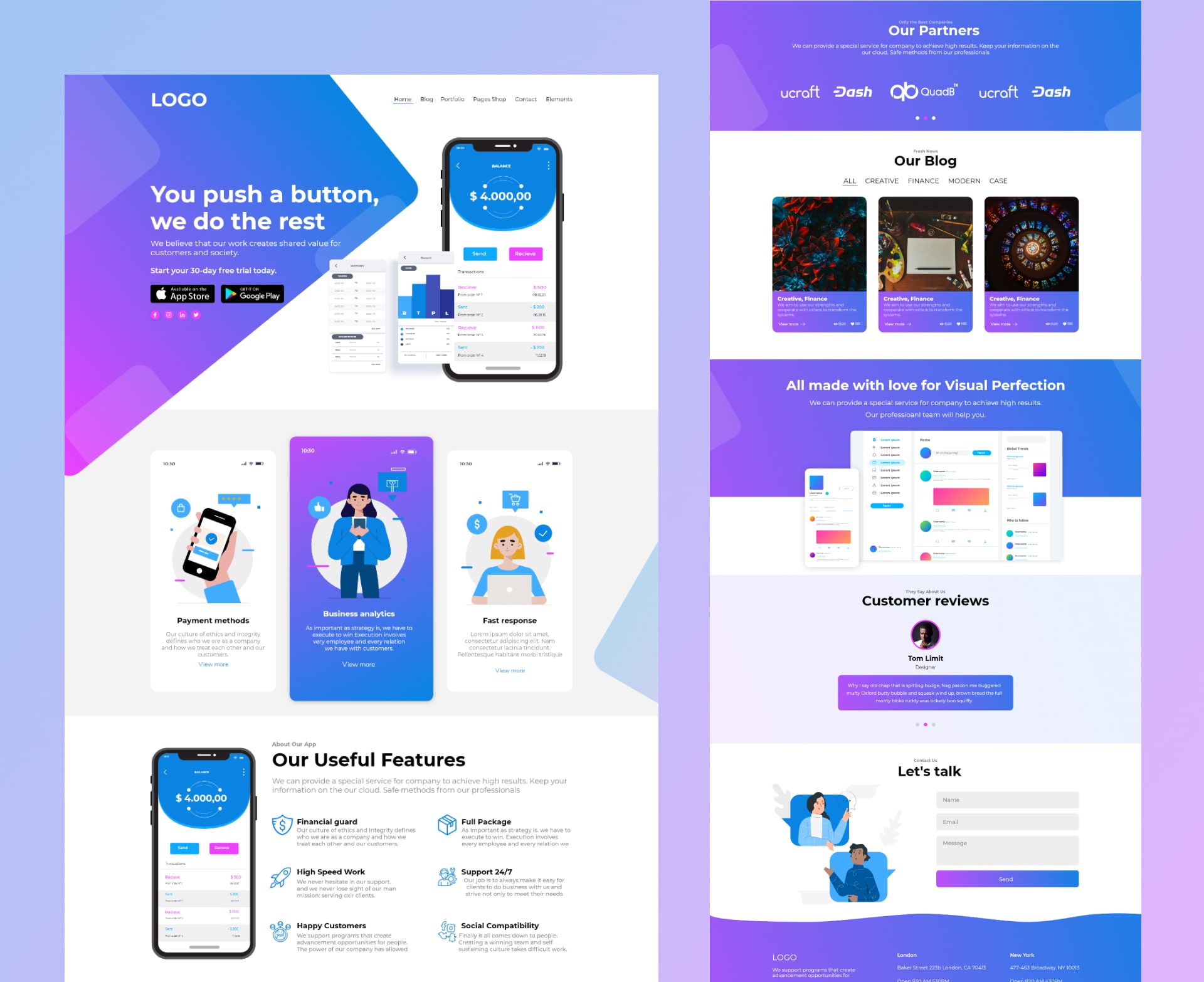 Web UI design example 3